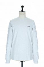 Off-White DIAG OUTLINE SKATE LS TEE / GREY（OMAB064C99JER0020808）