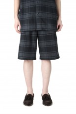 Off-White OUTLINE ARROW FLANNEL PULL UP SHORTS / GREY（OMCB058C99FAB0010501）