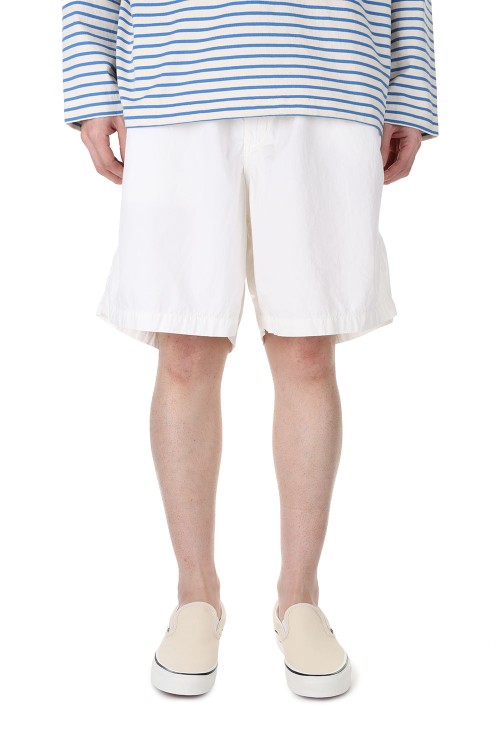 【*a様 Garment Dyed Poplin Military Shorts Garment Dyed Poplin Military Shorts - WHITE (GU221-40065