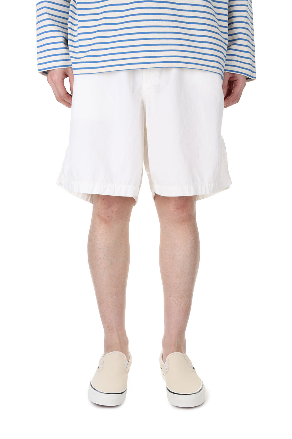 Garment Dyed Poplin Military Shorts - WHITE (GU221-40065