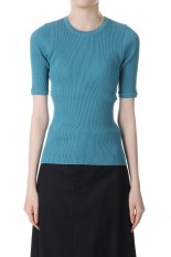 GIZA HIGH GAUGE RIB KNIT TEE -Blue (A00T02HR)