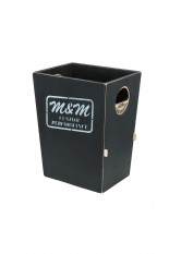 M&M Square Trash bin (small) / BLACKxWHITE - Branding iron logo