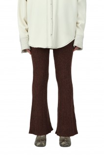 Randomrib Knit Pants -CHOCOLATE(12120721)