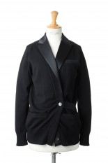 sacai -Women- Suiting x Knit Jacket -Black (22-05908)