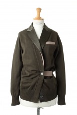 sacai -Women- Suiting x Knit Jacket -Khaki (22-05908)