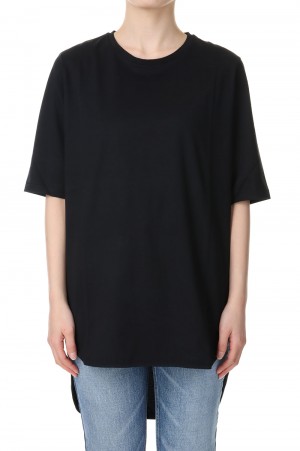SUVIN60/2 ROUND HEM T-SHIRT -Black (KKAGNM0016)
