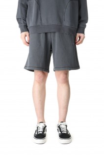 PIGMENT DYED  SWEAT SHORTS - CHARCOAL (WT22048IS)