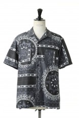 sacai -Men- Bandana Print Shirts(22-02690M)-BLACK 001-