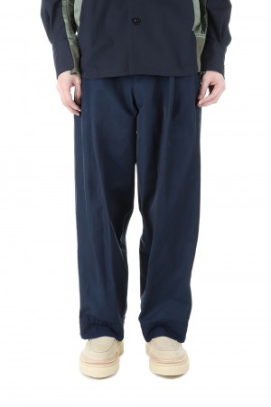 kolor Cotton Nylon Twill Pants(22SCM-P13106)-B-Navy Blue-