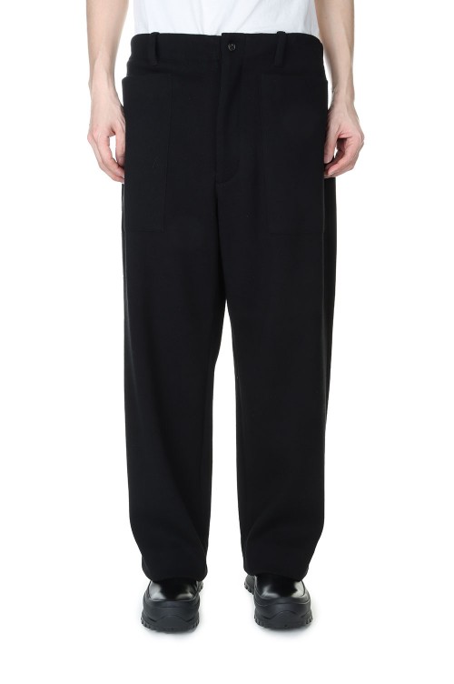 COTTON CASHMERE KNIT EASY TROUSERS(ST.375)-BLACK- | セレクト ...