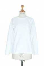 The North Face Purple Label -Women- 7oz L/S Pocket Tee -OFF WHITE (NT3102N)