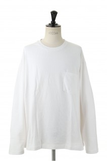 BAGGY TEE L/S COTTON HEAVY JERSEY-WHITE(F272100C)
