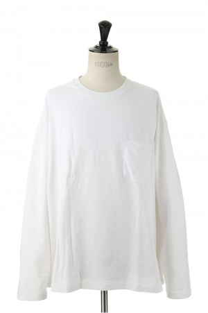 BAGGY TEE L/S COTTON HEAVY JERSEY-WHITE(F272100C)