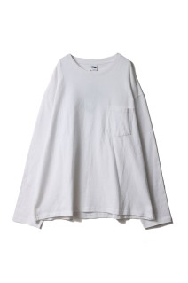 BAGGY TEE L/S COTTON HEAVY JERSEY-WHITE(F272100C)