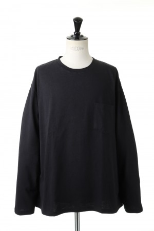 BAGGY TEE L/S COTTON HEAVY JERSEY-BLACK(F272100C)
