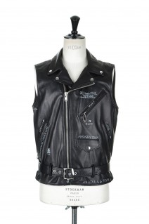 Hand Painted Double Leather Vest (22SS V-1)