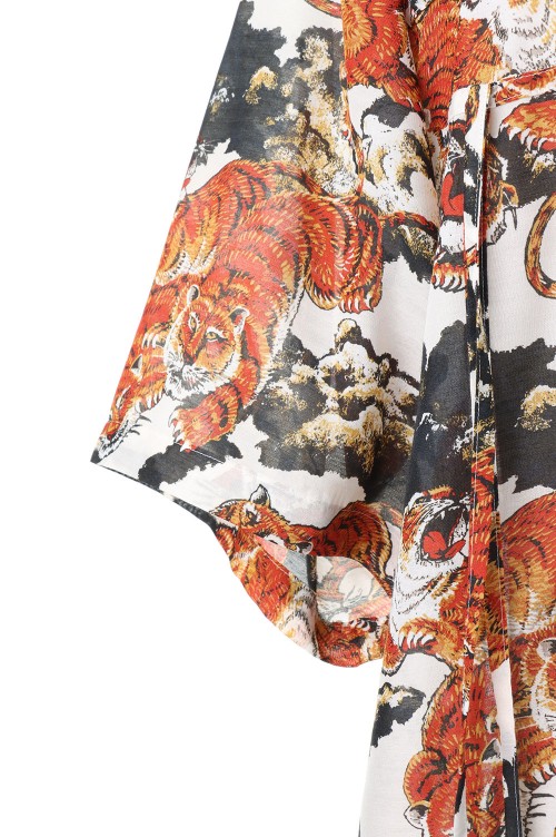 Tiger Open Collar Shirt -White (22SS S-2) | セレクトショップ