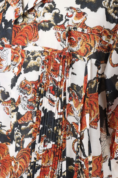 Tiger Open Collar Shirt -White (22SS S-2) | セレクトショップ