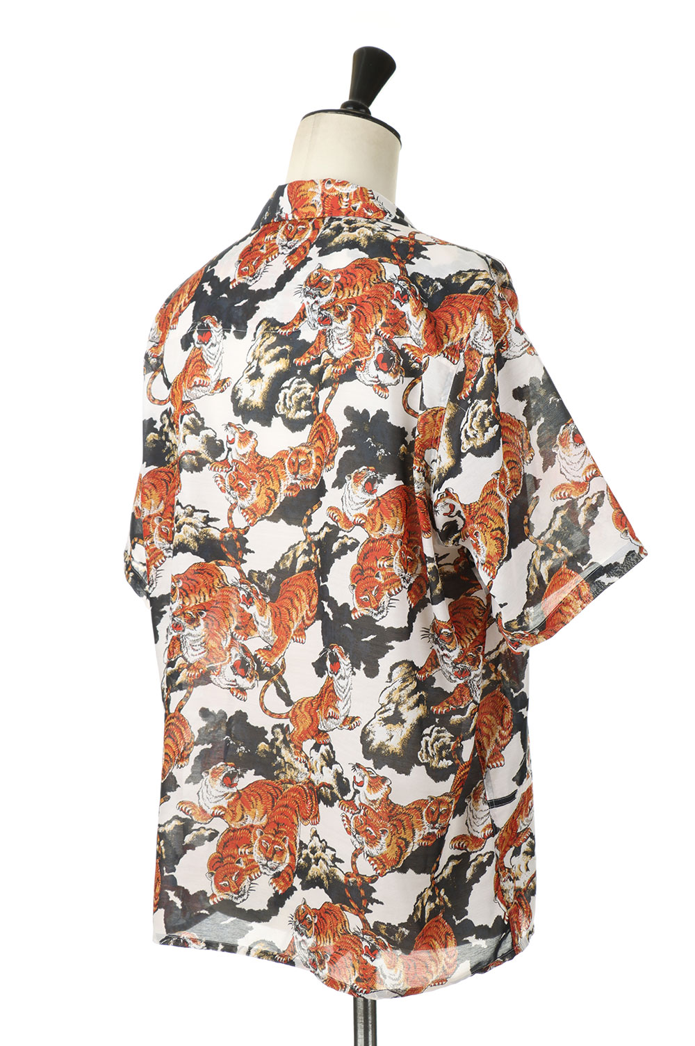 Tiger Open Collar Shirt -White (22SS S-2) | セレクトショップ