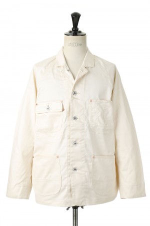 HERRINGBONE COVERALLS-WHITE-(22SSJK04)