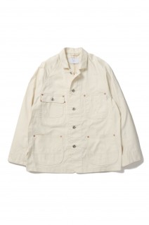 HERRINGBONE COVERALLS-WHITE-(22SSJK04)