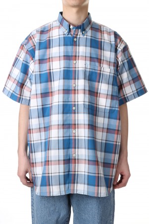 Tech Flannel BD S/S - BLUE (BE-82022)