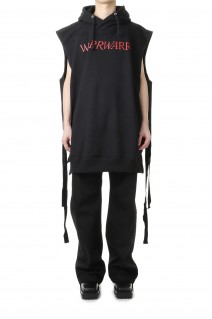 WIRRWARR SLEEVELESS HOODIE(5A004-0422-18)-BLACK-