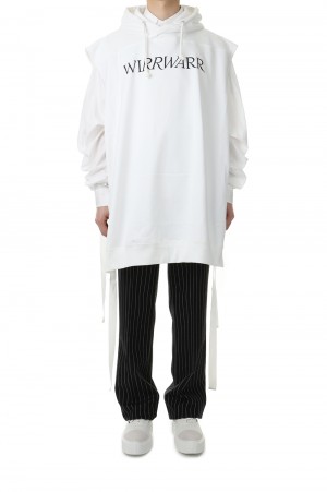 WIRRWARR SLEEVELESS HOODIE(5A004-0422-18)-WHITE-