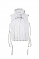 WIRRWARR SLEEVELESS HOODIE(5A004-0422-18)-WHITE-