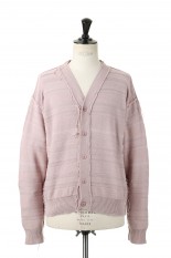 Border Knit Cardigan(US2231)-002/PINK BEIGE-