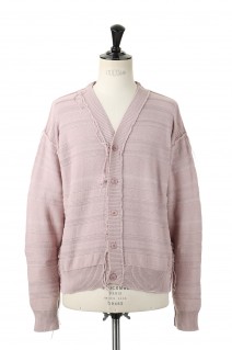 Border Knit Cardigan(US2231)-002/PINK BEIGE-