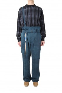 Water Drop HiWaist Pants [ Elise Gettliffe ](AY10-22)-Navy-