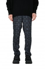 70’s Pattern Slacks Pants -BLACK (LEP208)
