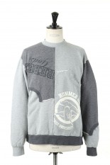 Undercover Custom Patch Worked Sweat Shirt(UI1B4801)-TOP GRAY-