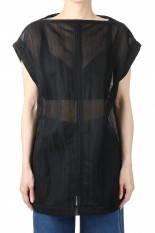 Sheer nylon pullover-BLACK(018-022WSH25)