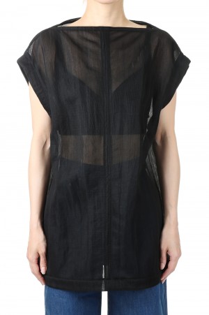 Sheer nylon pullover-BLACK(018-022WSH25)
