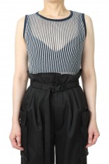 Pleats sheer carve knit-NAVY(018-022-KT28)