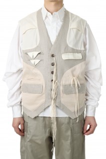LINEN REVERSIBLE VEST(MID22SS-VT01)