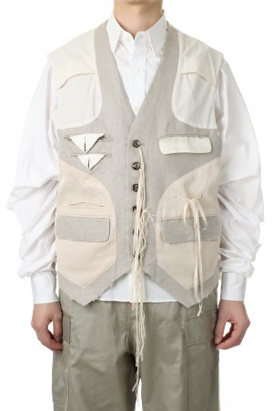 MIDORIKAWA SILK WOOL BELTED VEST ミドリカワ - novius-it.hu