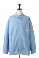 B*！様 DESCENDANT NOFOLK CHAMBRAY LS SHIRT NOFOLK CHAMBRAY LS SHIRT - BLACK (221WVDS-SHM04) | セレクト