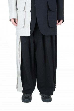 Yohji Yamamoto Cut Side Zip Pants（HG-P69-806-1S22）