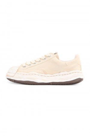 MIHARA YASUHIRO BLKY OVER DYED LOW(A08FW710)-011 WHITE-