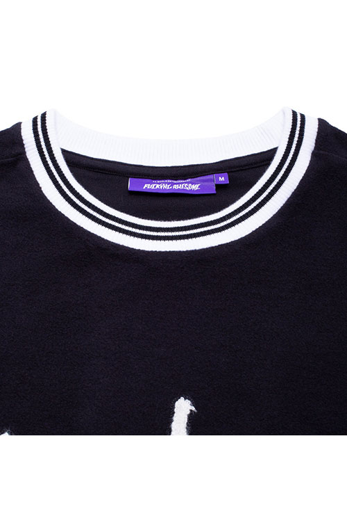 【Fucking Awesome】Pilled Cursive Crewneck Fucking Awesome Men's Pilled Cursive Crew Sweat in Black
