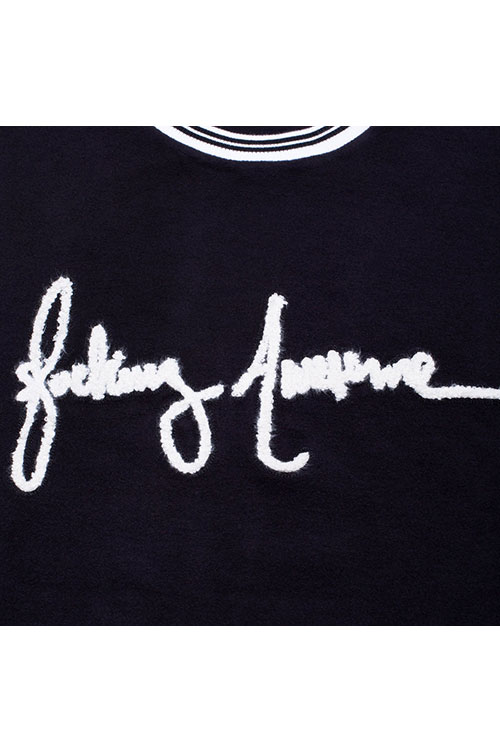 PILLED CURSIVE CREWNECK/BLACK | セレクトショップ
