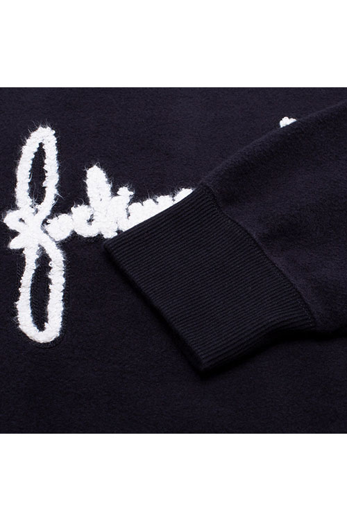 PILLED CURSIVE CREWNECK/BLACK | セレクトショップ