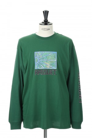 MEN LS PAINTING TSHIRT KNIT/DARK GREEN(PACC11T012)