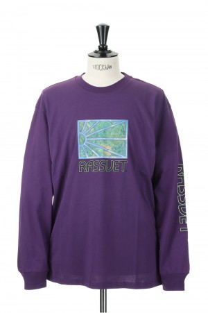 MEN LS PAINTING TSHIRT KNIT/PURPLE(PACC11T012)