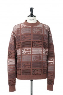 MEN LOGO SWEATER KNIT/BROWN(PACC11N003)