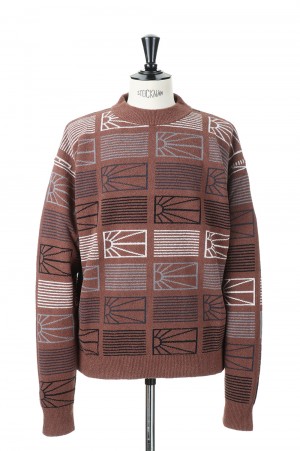 MEN LOGO SWEATER KNIT/BROWN(PACC11N003)