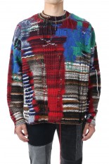 ARROW TAB CHAOS KNIT CREWNECK/MULTICOLOR WHIT(OMHF22-RTW0670)